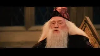 elderly man with beard and hat speaking — Harry Potter and the Philosophers Stone