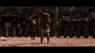 man with sword and shield in arena — Gladiator