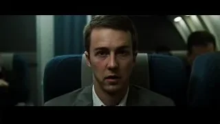 man sitting in airplane seat — Fight Club