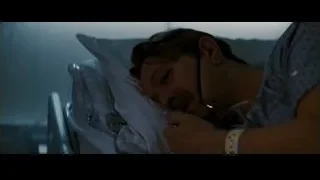 man in hospital bed with oxygen mask — Batman: The Dark Knight Rises