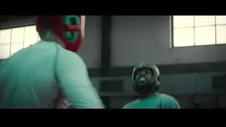 Two men in boxing ring sparring — Creed 3