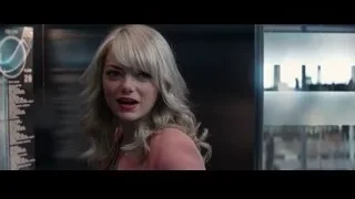 blonde woman in pink with futuristic background — The Amazing Spider Man 2
