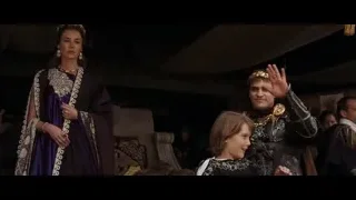 man and woman in medieval clothing on stage — Gladiator