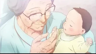 Elderly woman holding sleeping baby — I Want To Eat Your Pancreas