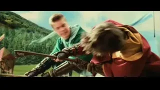 two men battling near medieval tent — Harry Potter and the Philosophers Stone