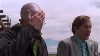 two men standing one with nose bandage — Breaking Bad