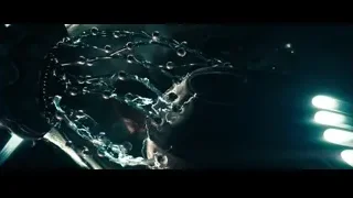 Futuristic spaceship in dark glowing environment — Superman: Man of Steel