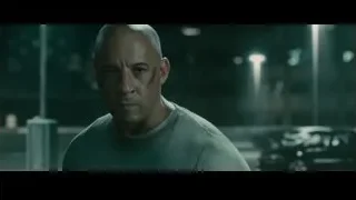 Dwayne Johnson's face serious expression — Furious Seven