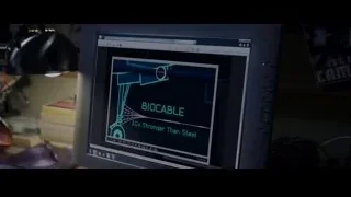 3D biocable model on computer screen — The Amazing Spider Man