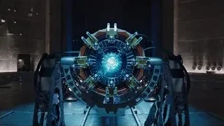 large futuristic machine with blue light — The Avengers