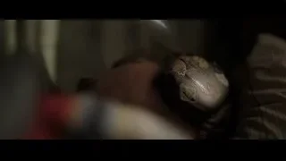 person's head resting on pillow eyes closed — F1