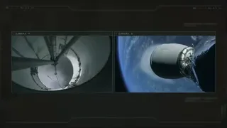 spacecraft engine on computer screen — Elon Musk: Return to Space