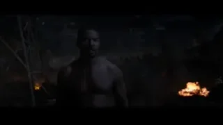 shirtless man in front of raging fire — Spiderman: No Way Home
