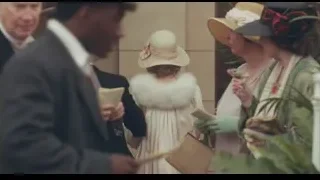 woman in hat holding wine with people — Peaky Blinders