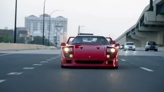 Red sports car driving on highway — Sports Cars