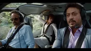 three people in helicopter cockpit — Jurassic World