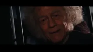 elderly man with white hair in dark room — Harry Potter and the Philosophers Stone