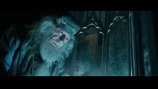 Crowned white-bearded man looking out window — Harry Potter and the Goblet of Fire