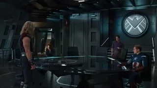 Avengers characters in meeting room — The Avengers