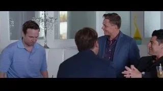 men talking in living room — The Big Short