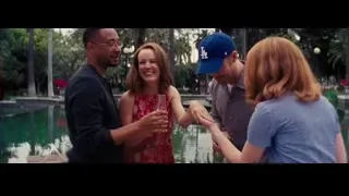 group of people around fountain — La La Land