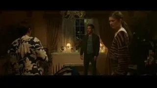 three people in dimly lit living room — Spiderman: No Way Home