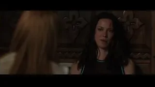 Young woman smiling with red mark — Iron Man 3