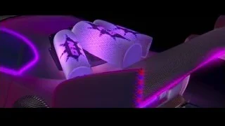 car with BOOST plate and neon lights — Cars