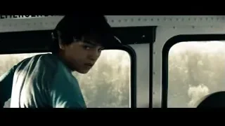 person on bus looking at snowy landscape — Superman: Man of Steel