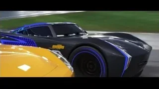 futuristic sports car on race track — Cars 3