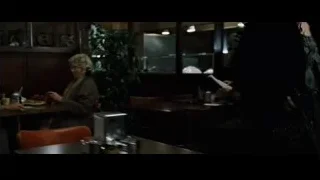 Woman talking to man in restaurant — Fight Club