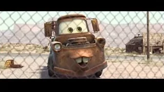 rusted cartoon truck Mater in desert — Cars
