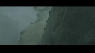bird flying over Gothic tower on cliff — Harry Potter and the Goblet of Fire