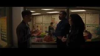three people conversing in classroom — Creed 3