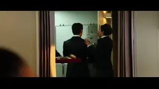 Man and woman talking in hotel room — Lucy