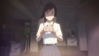 girl in uniform holding camera — Weathering with You