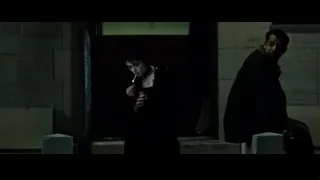 man and woman smoking at doorway at night — Fight Club