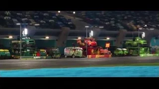 Cars movie vehicles stacked on track — Cars 3