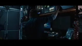 man in cowboy hat in control room — Iron Man 3