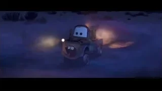 Pickup truck driving through desert at night — Cars