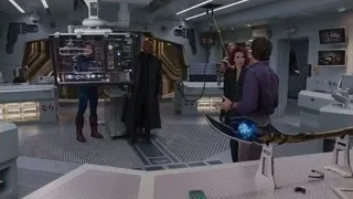 Man with sword in futuristic room — The Avengers