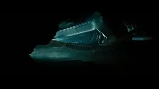 Futuristic object floating in dark eerie scene — Superman: Man of Steel