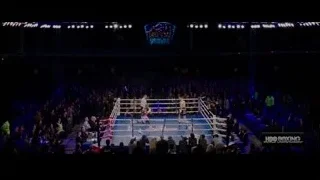 boxing match with referee and crowd — Creed