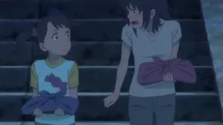 two girls on stairs one surprised — Your Name