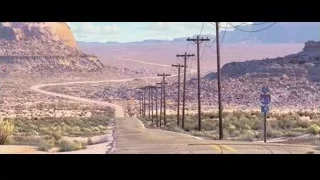 Empty road through desert mountains — Cars