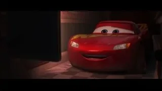 red Cars car smiling in dimly lit room — Cars 3