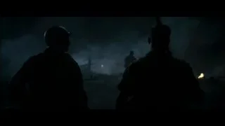 Soldiers walking through dark foggy landscape — Hacksaw Ridge