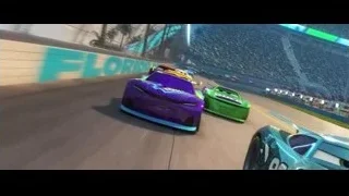 animated cars racing on a track — Cars 3