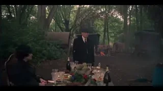 man and woman conversing in wooded area — Peaky Blinders