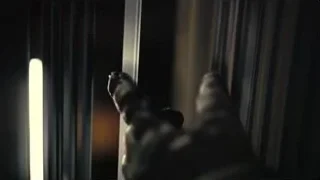 hand reaching out window with blinds — Interstellar